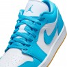 Nike Air Jordan 1 Low Bianco/Azzurro  - Sneakers Donna