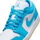 Nike Air Jordan 1 Low Bianco/Azzurro  - Sneakers Donna