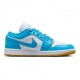 Nike Air Jordan 1 Low Bianco/Azzurro  - Sneakers Donna