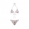 Effek Bikini Triangolo con Slip Americano Fisso Jersey Fantasia Rosa Donna