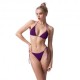 Effek Bikini Triangolo con Slip Regolabile Lurex Fucsia Donna