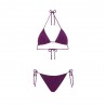 Effek Bikini Triangolo con Slip Regolabile Lurex Fucsia Donna