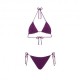 Effek Bikini Triangolo con Slip Regolabile Lurex Fucsia Donna