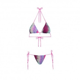 Effek Bikini Triangolo con Slip Regolabile Tulle Fantasia Donna