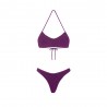 Effek Bikini Fascia con Slip Americano Fisso Lurex Fucsia Donna