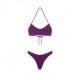 Effek Bikini Fascia con Slip Americano Fisso Lurex Fucsia Donna