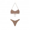 Effek Bikini Fascia con Slip Americano Fisso Lurex Gold Donna