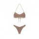 Effek Bikini Fascia con Slip Americano Fisso Lurex Gold Donna