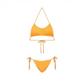 Fascia con Slip Regolabile Goffrato Rigato arancione fluo