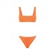 Effek Bikini Top con Slip Fisso Goffrato Arancione Fluo Donna