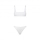 Effek Bikini Top con Slip Fisso Goffrato Bianco Donna