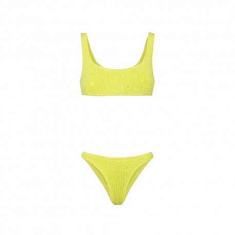 Effek Bikini Top con Slip Fisso Goffrato Lime Donna