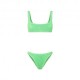 Effek Bikini Top con Slip Fisso Goffrato Verde Fluo Donna