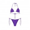 Effek Bikini Triangolo con Slip Regolabile Lycra Crepe Viola Donna