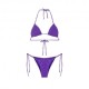 Effek Bikini Triangolo con Slip Regolabile Lycra Crepe Viola Donna