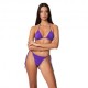 Effek Bikini Triangolo con Slip Regolabile Lycra Crepe Viola Donna