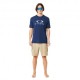 Oakley T-Shirt Logo Fantasia Blu Uomo
