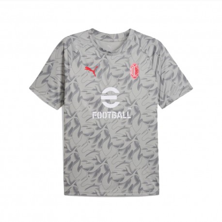 Puma Maglia Pre Partita Ac Milan 25-26 Grigio Bianco Uomo