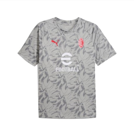 Puma Maglia Pre Partita Ac Milan 25-26 Grigio Bianco Uomo