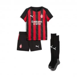 Puma Completo Calcio Ac Milan Home 25-26 Rosso Nero Bambino