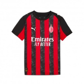 Puma Maglia Gara Home Ac Milan 25-26 Rosso Nero Ragazzo