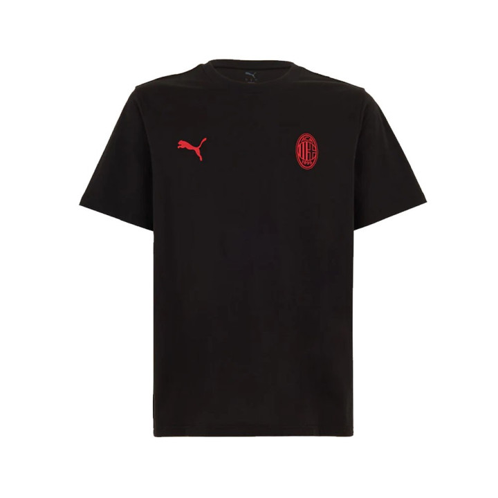 Puma T-Shirt Ac Milan Essential Nero Rosso Uomo