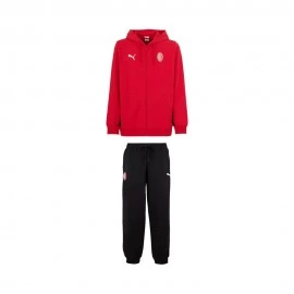 Puma Tuta Ac Milan Culture Nero Rosso Uomo