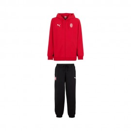 Puma Tuta Ac Milan Culture Nero Rosso Uomo