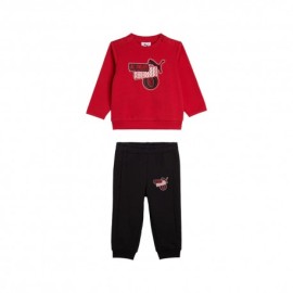Puma Tuta Calcio Ac Milan Culture Nero Rosso Baby