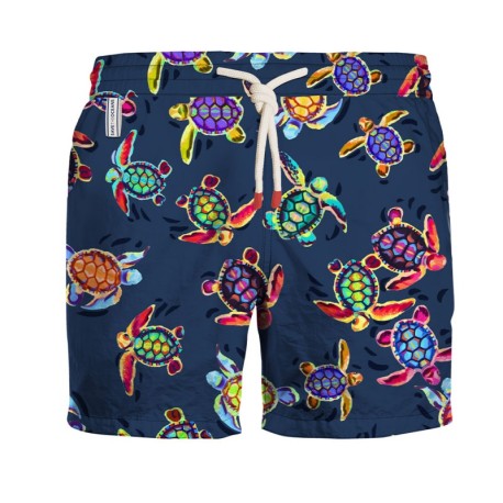 Oxyde Costume Boxer Tartarughe Blu Uomo