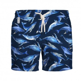 Oxyde Costume Boxer Fiori Blu Uomo