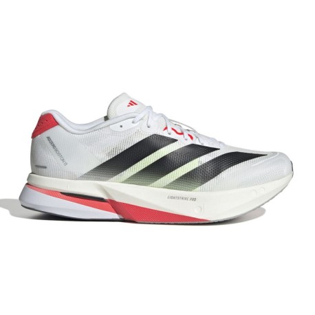 Adidas Adizero Boston 13 Bianco Core Nero Lucid Re - Scarpe Running Uomo