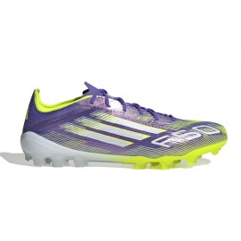 ADIDAS F50 Elite Ag 2G 3G Viola Bianco Lime - Scarpe Da Calcio Uomo