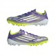 ADIDAS F50 Elite Ag 2G 3G Viola Bianco Lime - Scarpe Da Calcio Uomo