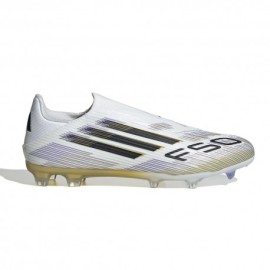 ADIDAS F50 League Fg Mg Laceless Bianco Oro - Scarpe Da Calcio Uomo