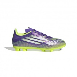 ADIDAS F50 League Fg Mg Viola Bianco Lime - Scarpe Da Calcio Bambino