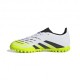 ADIDAS Predator Club Tf Bianco Nero Lime - Scarpe Da Calcio Bambino