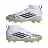 ADIDAS F50 Mid League Fg Mg Bianco Oro - Scarpe Da Calcio Bambino