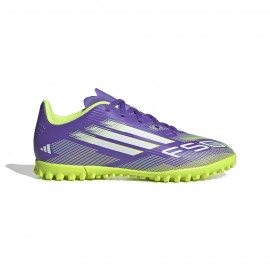 ADIDAS F50 Club Tf Viola Bianco Lime - Scarpe Da Calcio Bambino