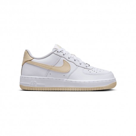 Nike Air Force 1 Gs Bianco Beige Bianco - Sneakers Bambino
