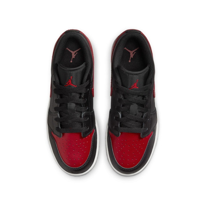 Nike Air Jordan 1 Low Gs Nero Rosso - Sneakers Bambino