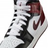 Nike Air Jordan 1 Mid Se Gs Bianco Bordeaux Nero - Sneakers Bambino