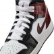 Nike Air Jordan 1 Mid Se Gs Bianco Bordeaux Nero - Sneakers Bambino