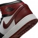 Nike Air Jordan 1 Mid Se Gs Bianco Bordeaux Nero - Sneakers Bambino