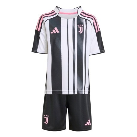 Adidas Completo Calcio Neonato Juve Home 25 26 Bianco Nero Bambino