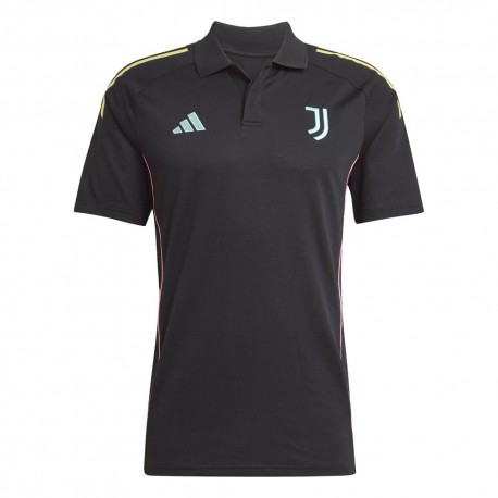 ADIDAS Polo Calcio Juve Training Nero Giallo Uomo