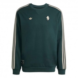 ADIDAS Originals Felpa Calcio Juve Icon Culture Antracite Panna Uomo