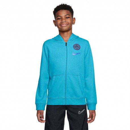 Nike Felpa Calcio Inter Express Azzurro Blu Bambino