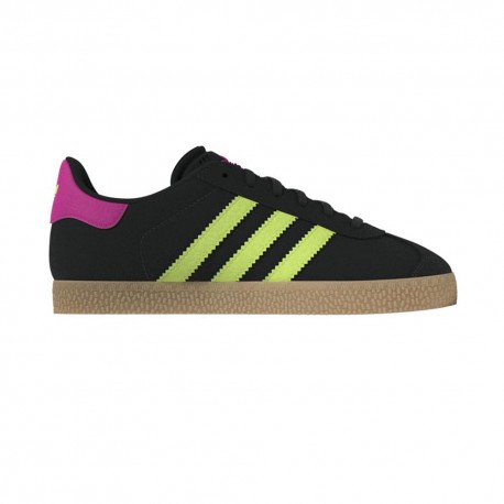 ADIDAS Originals Gazelle Gs Nero Lemon Fucsia - Sneakers Bambino