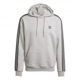 3-Stripes Felpa Con Cappuccio grigio